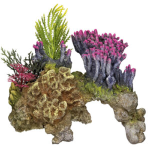 Akvariedekoration - Coral stone med plants