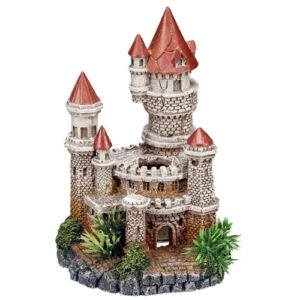 Akvariedekoration - Castle med plants