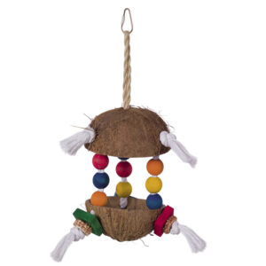 Aktivitetslegetøj med kokusnød til fugle