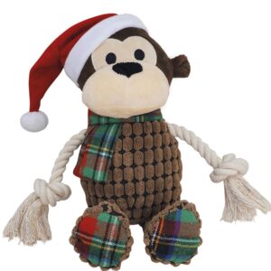 Xmas plush Monkey with rope arms, 30 cm