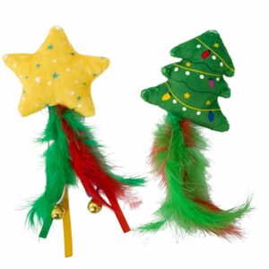 Xmas plush star and tree, Pack of 2 pcs, 18 cm
