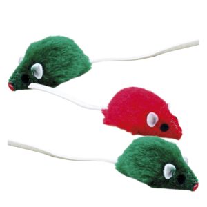 XMAS plush mouse short hair w.Catnip, Display 120 pcs