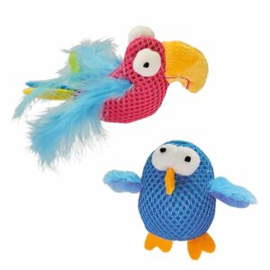 Display 16 stk., Mesh fugl, med Catnip