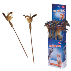 Display 18 stk. - Katte legetøj pole: 42 cm, appr. 10 cm