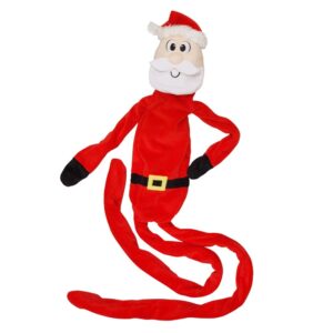 Plush Santa Claus long leg with rope, 104 cm