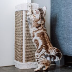 Kradsebræt til hjørne med plys