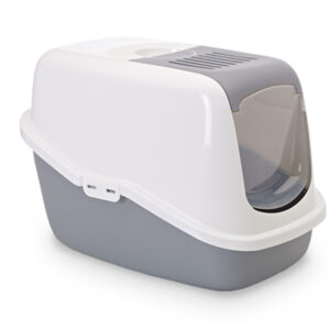 Kattetoilet Nestor, grå, 56 x 39 x 38,5 cm