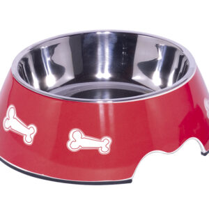 Melaminskål "Bone" rød 700 ml