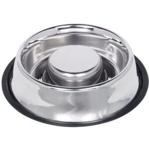 Slowfeeder skål i rustfrit stål, 1,35 l / Ø 30 cm