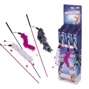 Display, fiskestang m/fjer 36 stk.