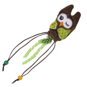 Plys ugle med træbold