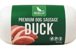 Natural Premium Dog Sausage - Duck 800 g (Træningspølse)