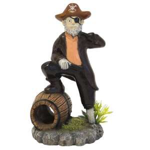 Akvariedekoration PIRATE med planter