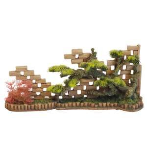 Akvariedekoration WALL REST med planter