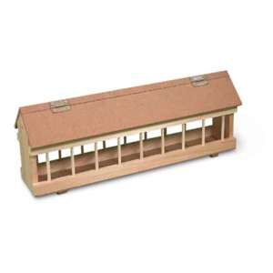 Fodertrug, træ, 100 cm (b)