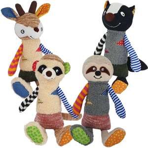 Display 12 stk - Plys dyr Patchwork