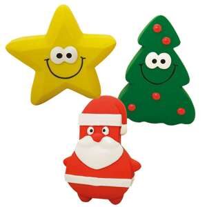 Xmas Latex 3 Shapes, Display 24 pcs, 9,5 - 11 cm