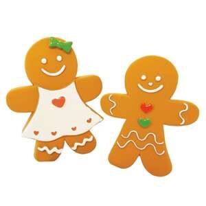 Xmas Latex Ginger couple, Display 30 pcs, 11 cm