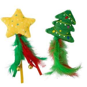 Xmas plush star and tree, Pack of 2 pcs, 18 cm