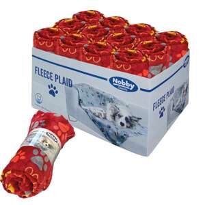 Fleece Plaid "LISSI" bordeaux,100 x 150 cm, Display12 pcs