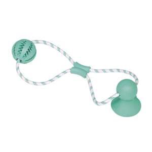 Rubber ball w/ rope 50 cm, Ball: Ø 7 cm