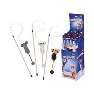 Drillepind med plysmus, display m/ 24 stk.