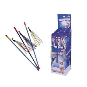 Display, fiskestang m/striber & klokker 36 stk