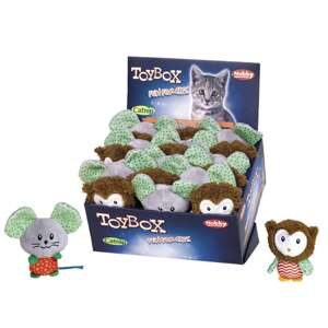 Display 20 stk., Plys mus og Ugle med Catnip