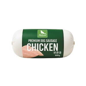 Natural Premium Dog Sausage - Chicken 800 g (Træningspølse)